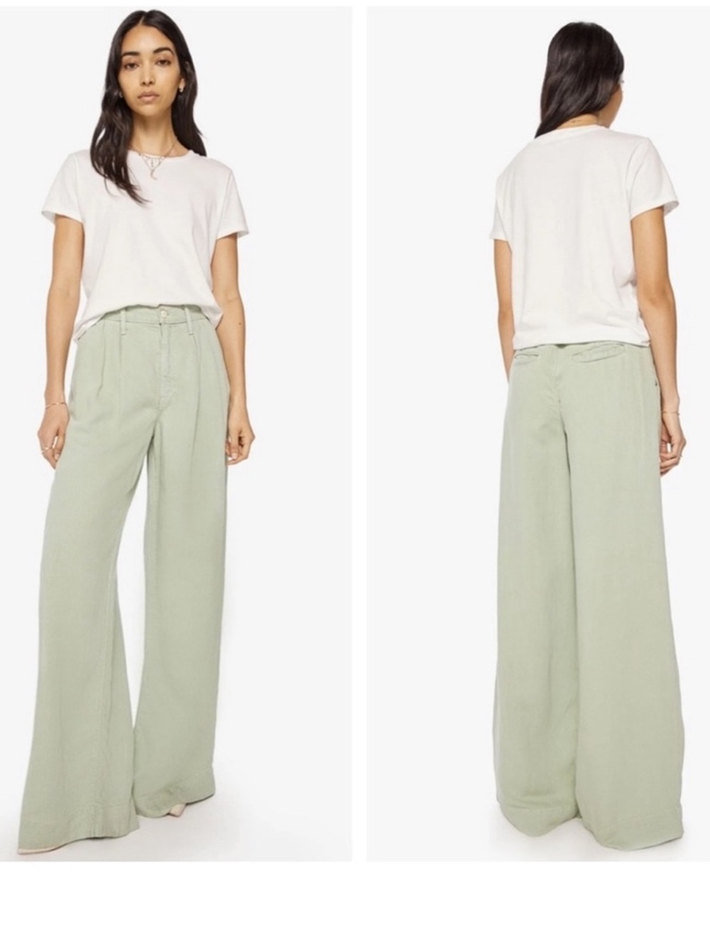 MOTHER The Pouty Prep Heel in
Cameo Green - size 28